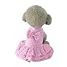 Neartime Puppy Clothes, Cute Pet Outfit Dog Apparel Short Skirt Dress (M, Pink)