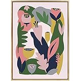 Arte de pared de lienzo enmarcado jardín de Kate y Laurel Sylvie Myriam de Myriam Van Neste, oro 28 x 38, decoración de pared inspirada en la naturaleza