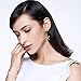 EVER FAITH Austrian Crystal Winter Party Snowflake Pierced Hook Dangle Earrings for Women Clear Gold-Plated-Base