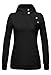 DJT Women's High Collar Long Sleeve Hooded Sweatshirt