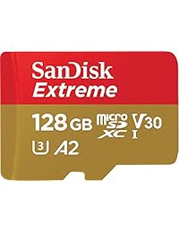 SanDisk   Tarjeta de memoria de 128 GB con lector de tarjetas Micro SDXC GoPro Hero 7, color negro, plateado, blanco y blanco UHS 1 U3 A2 con todo lo que no es Stromboli 3.0