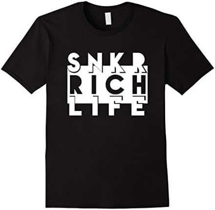 Men's Sneaker Rich Life T-Shirt Sneaker Heads Basketball Shoes Medium Black
