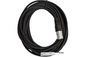 Seismic Audio - SATRXL-M25Black - 25 Foot Black XLR Male to 1/4 Inch TRS Patch Cable Snake Cords - Balanced