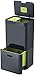 Joseph Joseph Intelligent Waste Totem Kitchen Trash Can and Recycle Unit with Compost Bin, 16 gallon / 60 liter, Graphite