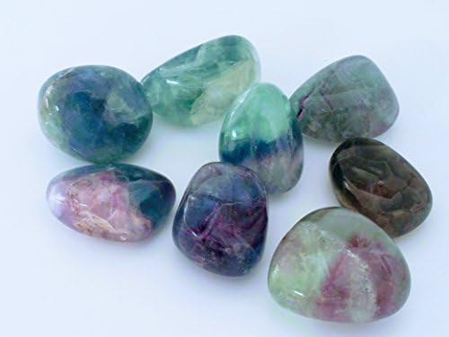 GYPSY PALACECollection-Natural Grade A Large Tumbled Rainbow Fluorite -Highly Polished Authentic Gemstones for Healing, Wicca, Reiki (8)