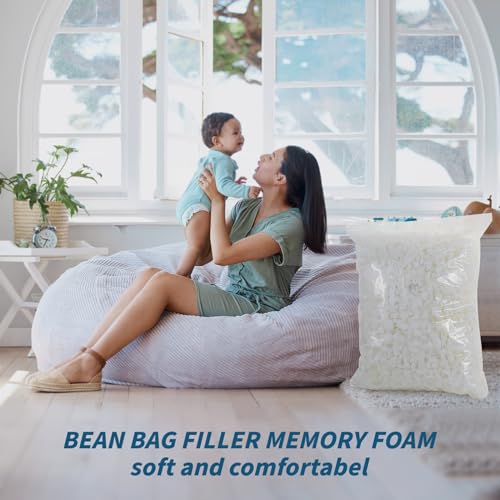 Pillow Memory Foam Bags YKiMi 5lbs Bean Bag Chair Filler,Soft