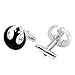 Smok Oko Silver 2 PCS Mens Famous Alliance Symbol Creative Shirts Cufflinks