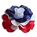 Sara Monica: Flower Hair Clip and Brooch Pin: Patriot Rose: Made in USA