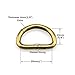 HAO PRO Extra Thick 4mm Welded Strong D Shape Rings D Ring Metal Heavy Duty Bronze 1 Inside Width 12 Pack for Dog Collars Harnesses Fabric Paracord DIY Strap Webbing Craft Smooth Rust Proof