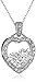 Amazon Collection Sterling Silver and Floating Crystal Pendant Necklace, 18-Inch