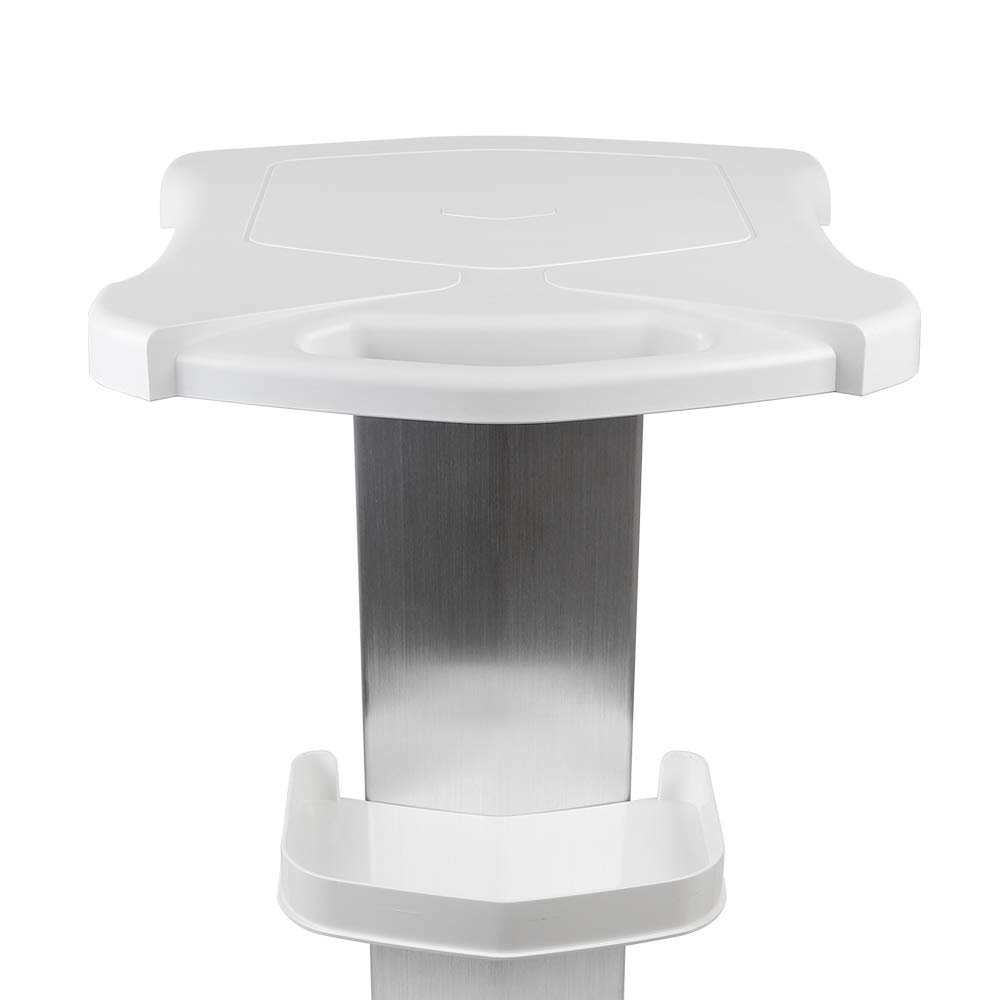 Aluminum Alloy Trolley Stand Assembled For Ultrasonic Cavitation RF Machines Salon Spa Beauty Tattoo Rolling Cart Tray USA STOCK (White): Beauty