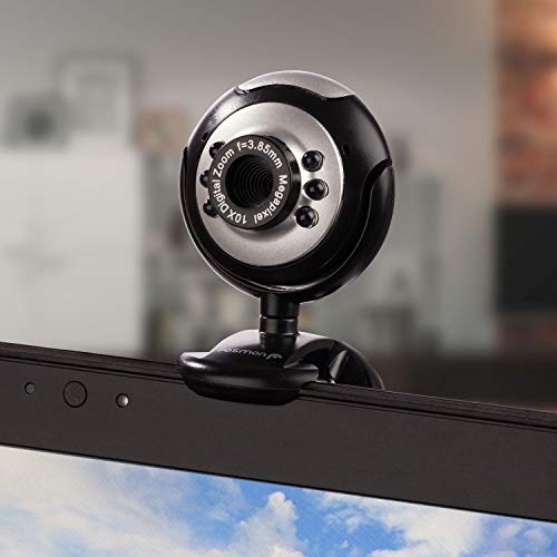 Feefine Fosmon USB 6 LED 12.0 Megapixel USB PC Webcam Web Camera + Night Vision + Mic/Microphone MSN, ICQ, AIM, Skype, Net Meeting compatible with Win 98/2000 / NT/Me/XP/Vista