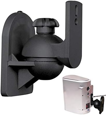 TYewa98556 Household 1 Pair Rotatable Surround Sound Professional Speaker Wall Mount Bracket Stand Holder Hanger - Black