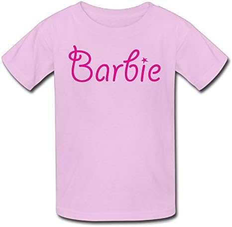 Barbie Text Kid's T Shirt Pink