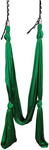 Aerial Yoga Swing hammock with handles (Kelly Green, NOT Include daisy chain And Mount Anchor)