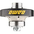 DAMO 3/8 inch Demi Bullnose & Half Bullnose Diamond Hand Profile Wheel, Hand Profiler, Medium Grit Router Bit, 5/8-11 Thread, for Granite, Concrete, Marble, and Countertop Edge