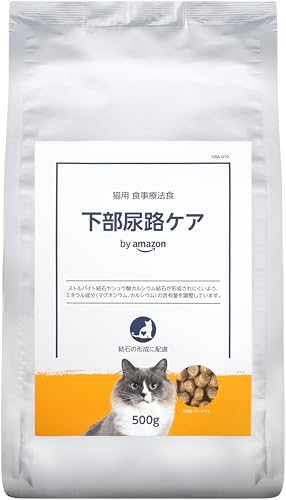 by Amazon 猫用食事療法食 下部尿路ケア 500g キャットフード 猫 ドライフード