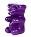 Skeleton Candles Gummy Bear Candle - Scented Purple