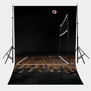LYLYCTY 5X7ft Sport Theme Backdrop Wooden Floor Volleyball Game Court Background Studio Props LYGE532