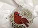 Red Cardinal, Branches and Berries Glass Ball Christmas Tree Ornament, 5 Inches
