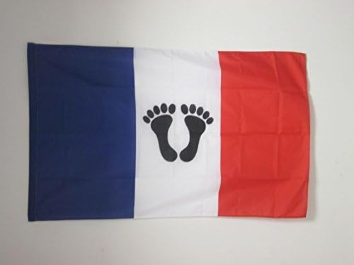 AZ FLAG, French Algerian People Flag, 2x3 Ft, Pied-Noir Banner with Sleeve, 100% Polyester, Fade Resistant, Vivid Colors