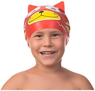 Silicone Swim Cap Kids Animal Shaped for Boys and Girls Aged 3-6