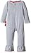 Mud Pie Baby Girl Holiday One Piece Playwear Set Long Sleeve, Reindeer, 9-12 Months