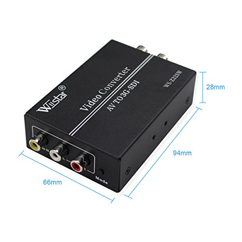 Wiistar AV CVBS TO 3G-SDI Audio Video Converter Support 1080P for CRT HDTV to Camera