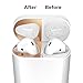 [2 Set] SHARKSBox Dust Guard for AirPods 2 Wireless Charging Case[Lifetime Replacements]Protect AirPods from Iron/Metal Shavings [Easy to Install] Upgrade Ultra Thin AirPods Dust-Proof Film-Rose Gold