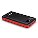 TopMate 20000mah Huge Capacity Power Bank, Three Output Ports(Two 2.1A One 1A), Dual LED Lights, Ninety Percent Conversion, Carbon Fiber Look