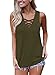 FARYSAYS Women's Amazon Fashion 2018 Summer Sleeveless V Neck Loose Tank Tops Green Large