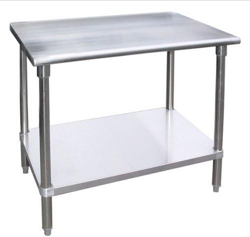 24" X 18" Stainless Steel Work Table with Undershelf | NSF Certified | Laundry Garage Utility Bench | Kitchen Island Food Prep