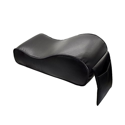Ya Jin Leather Memory Foam Car Armrest Cushions Armrest Center Consoles Head Neck Rest Pillow Pad for Car Motors Auto Vehicle, Black