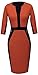 Homeyee Stretch Tunic Pencil Sheath Dress U837 (6, Orange)
