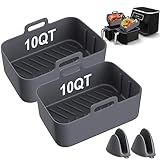 10QT Air Fryer Silicone Liners for Ninja Foodi Dual