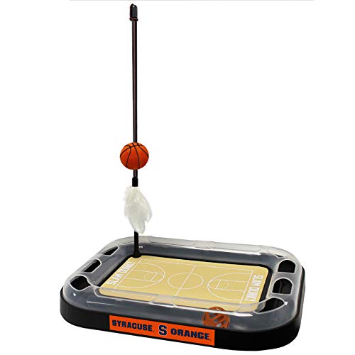 NCAA Syracuse Orange Basketball Court Cat Scratcher - Plush Basketball & Feathe…