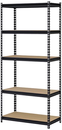 Edsal UR341472BLK Steel Storage Rack, 5 Adjustable Shelves, 3200 lb. Capacity, 72