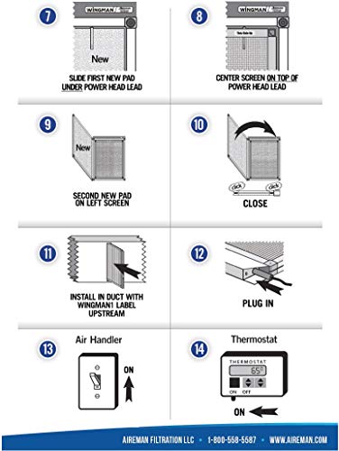 Wingman1 Electronic AC Furnace Air Filter Replacement Pads - 1 Change (20x25x1) - Thumbnail 4