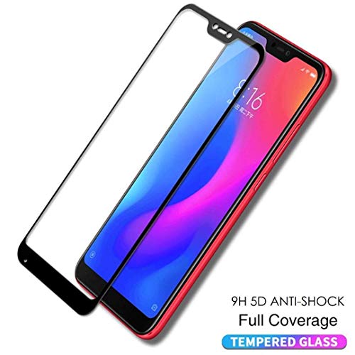 JGDWORLD Mi 6 pro 6D Tempered Glass Full Glue for Redmi 6 pro Tempered Glass, Full Edge-Edge Screen Protection for Mi 6