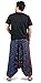 Mens Womens Harem Pants - Mandala Style (Blue White Binary)