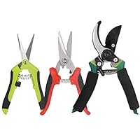 wooch Gardening Shears Garden Cutter Hand Pruner Clippers Stainless Steel Bypass Pruning Kit (Set of 3)