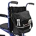 Vive Wheelchair Bag - Wheel Chair Storage Tote Accessory for Carrying Loose Items and Accessories - Travel Messenger Backpack for Men, Women, Handicap, Elderly - Accessible Pouch and Pockets, Black primary