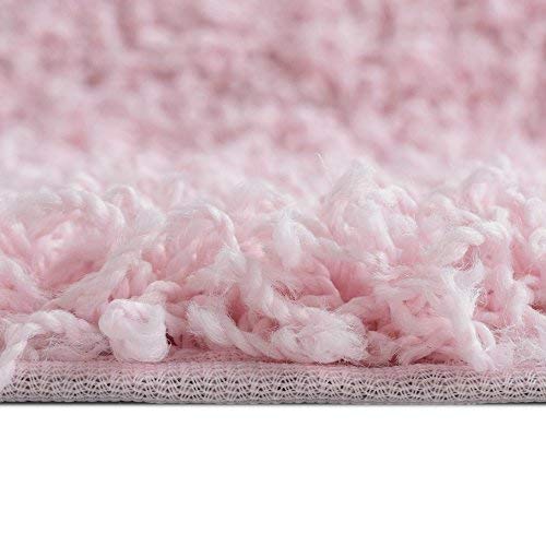image for iCustomRug Cozy and Soft Solid Shag Mat 2X3 Blush Pink Ideal to Enhanc