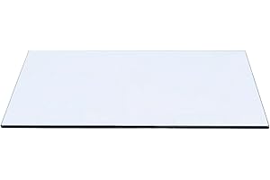 STONELITE FURNITURE Glass Table Top 24x48 Rectangular - 1/2" Inch Thick Tempered Glass - Thick Flat Polish Edge Tempered - Rectangular Table Top with Rounded Edge - Glass to Put on Top of Table