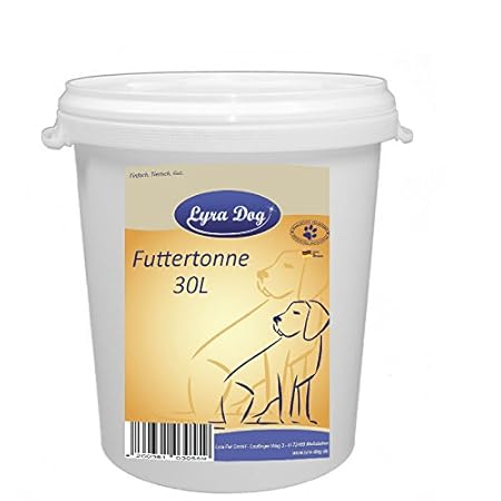 Lyra Dog Futtertonne 30 Liter Kunststoffeimer Hundefutterbox Lebensmitteleimer