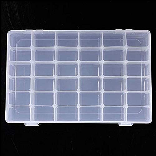 Plastic Storage Box 10 15 24 36 Grid Detachable Transparent Metal Button Fishing Gear Jewelry Precious Beads Electric Accessories