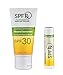 SPF 30 Mineral Sunscreen Zinc Oxide & Titanium Dioxide + SPF Lip Balm With Mango Flavor - Ideal For Active Individuals, Outdoor Sports & TSA Friendly For Travel - UVA/UVB Broad Spectrum Protection