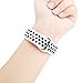 Fitbit Blaze Band Accessory, VODKE Silicone Breathable Replacement Band/Strap Frame Fitbit Blaze Men Women Small(White+Black+Silver Frame)