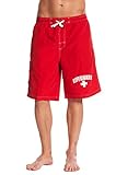 Officially Licensed Red LIFEGUARD® Men's Board Shorts Swim Trunks
