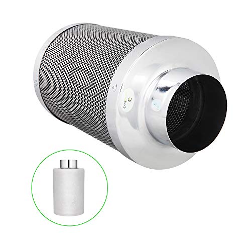 CoolGrows 6 inch Air Carbon Filter with Reversible Flange Odor Control